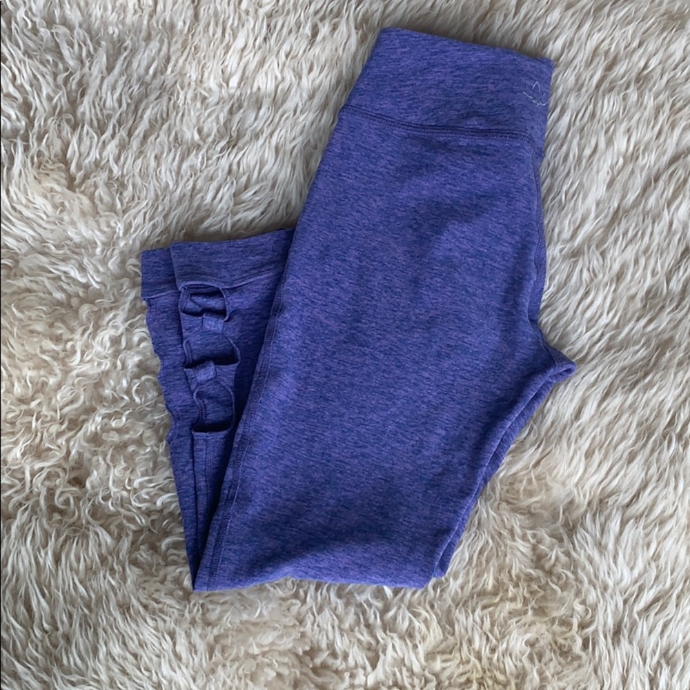 Beyond Yoga Purple Capri with side cutouts